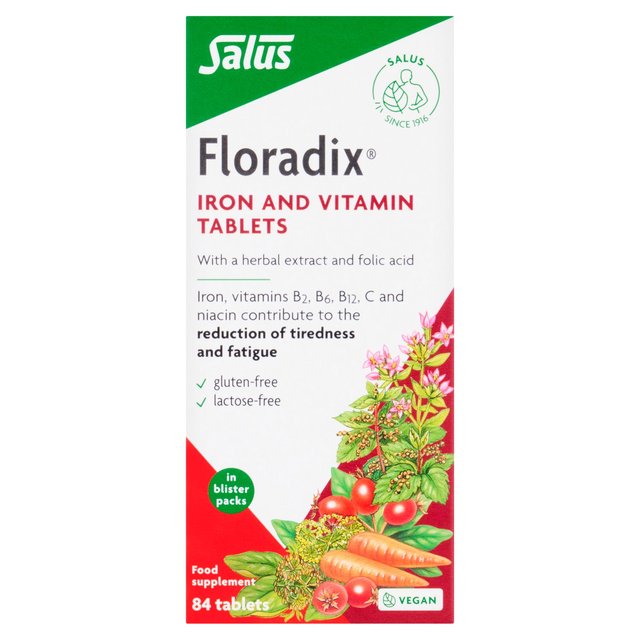 Floradix Iron and Vitamin Tablets, 84 Per Pack