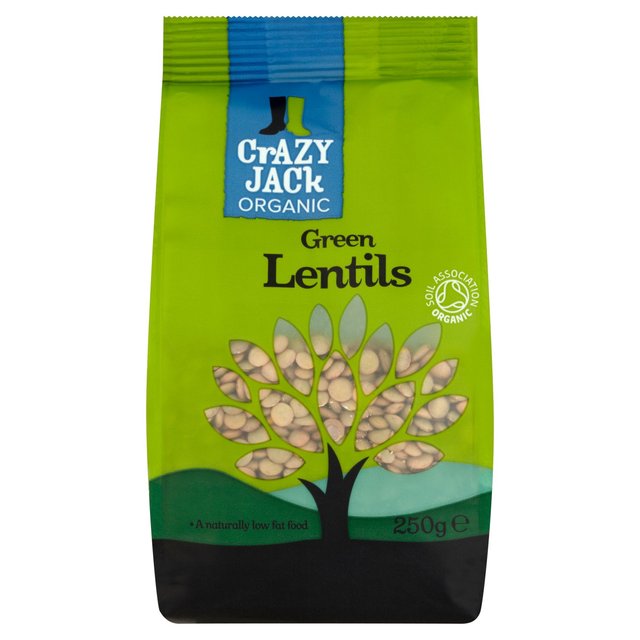 Crazy Jack Organic Green Lentils, 250g