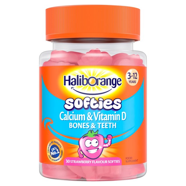 Haliborange Kid’s Softies Calcium & Vitamin D Strawberry Gummies 3-12 Years