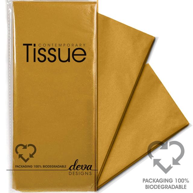 Deva Designs Gold Tissue Paper, 4 per Pack