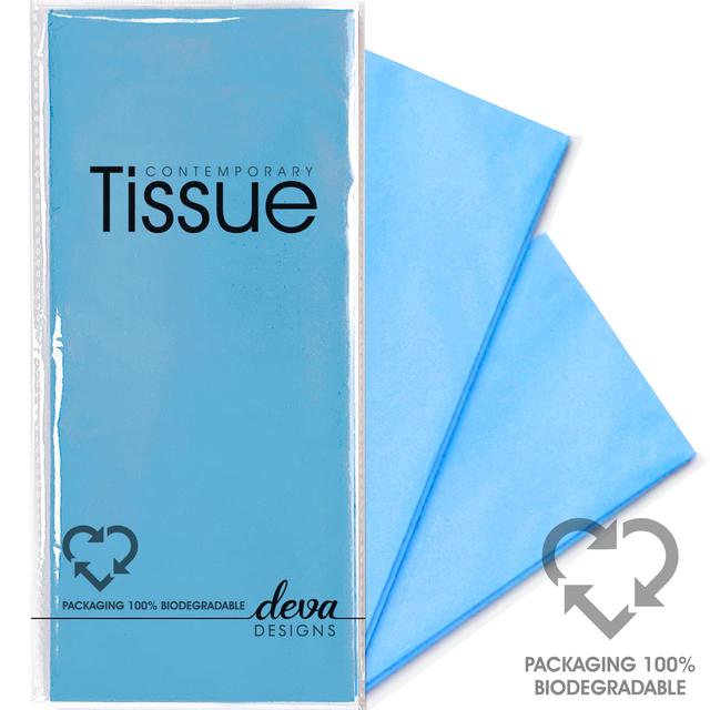 Deva Designs Soft Blue Tissue Paper, 4 per Pack