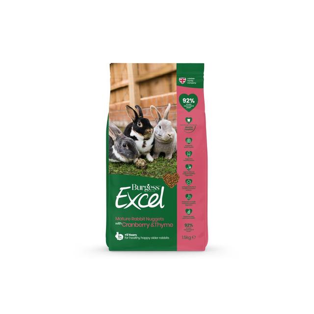 Burgess Excel Mature Rabbit Food With Cranberry & Thyme, 1.5kg