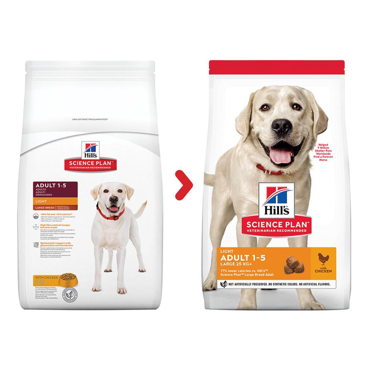 An image of Hill's Science Plan Canine Adult Light Large Breed with Chicken