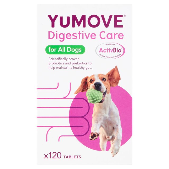 YuMOVE Dog Digestive Health Probiotics Supplement, One Size, 120 Per Pack