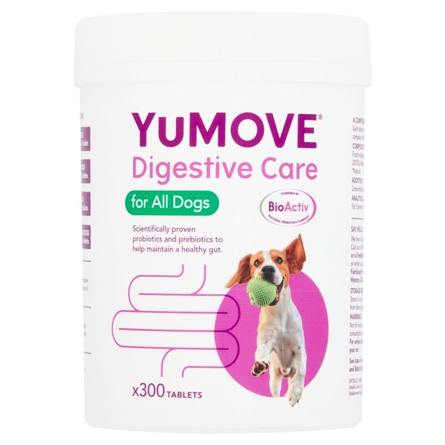 YuMOVE Dog Digestive Health Probiotics Supplement, One Size, 300 Per Pack