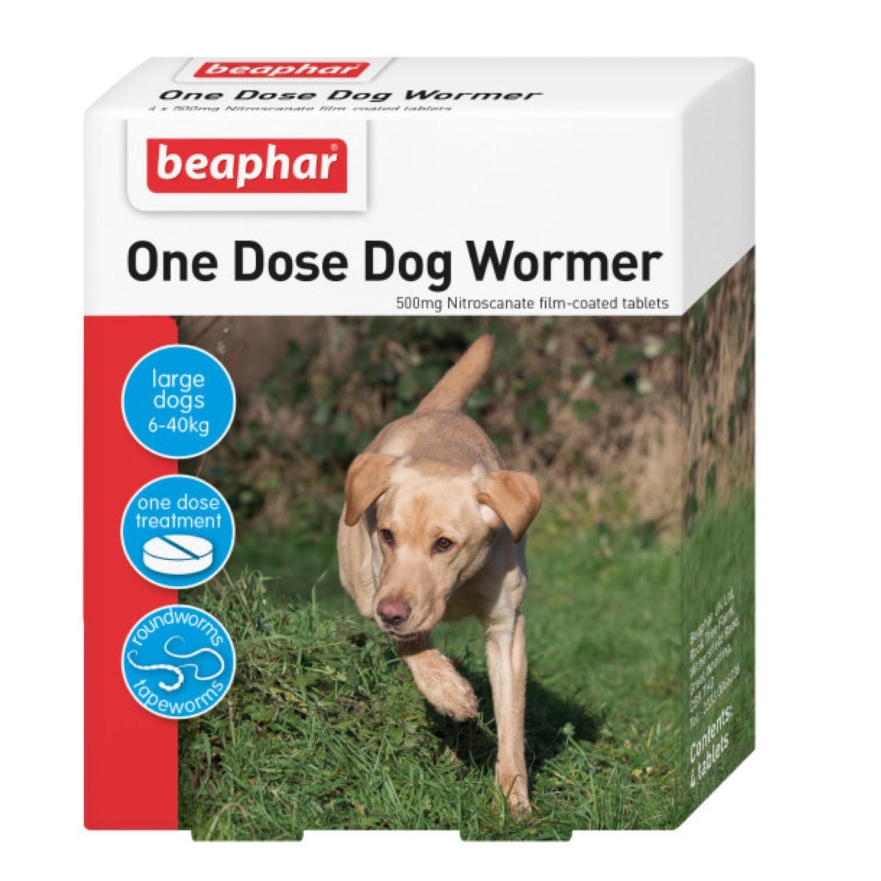 An image of Beaphar One Dose Wormer For Large Dogs