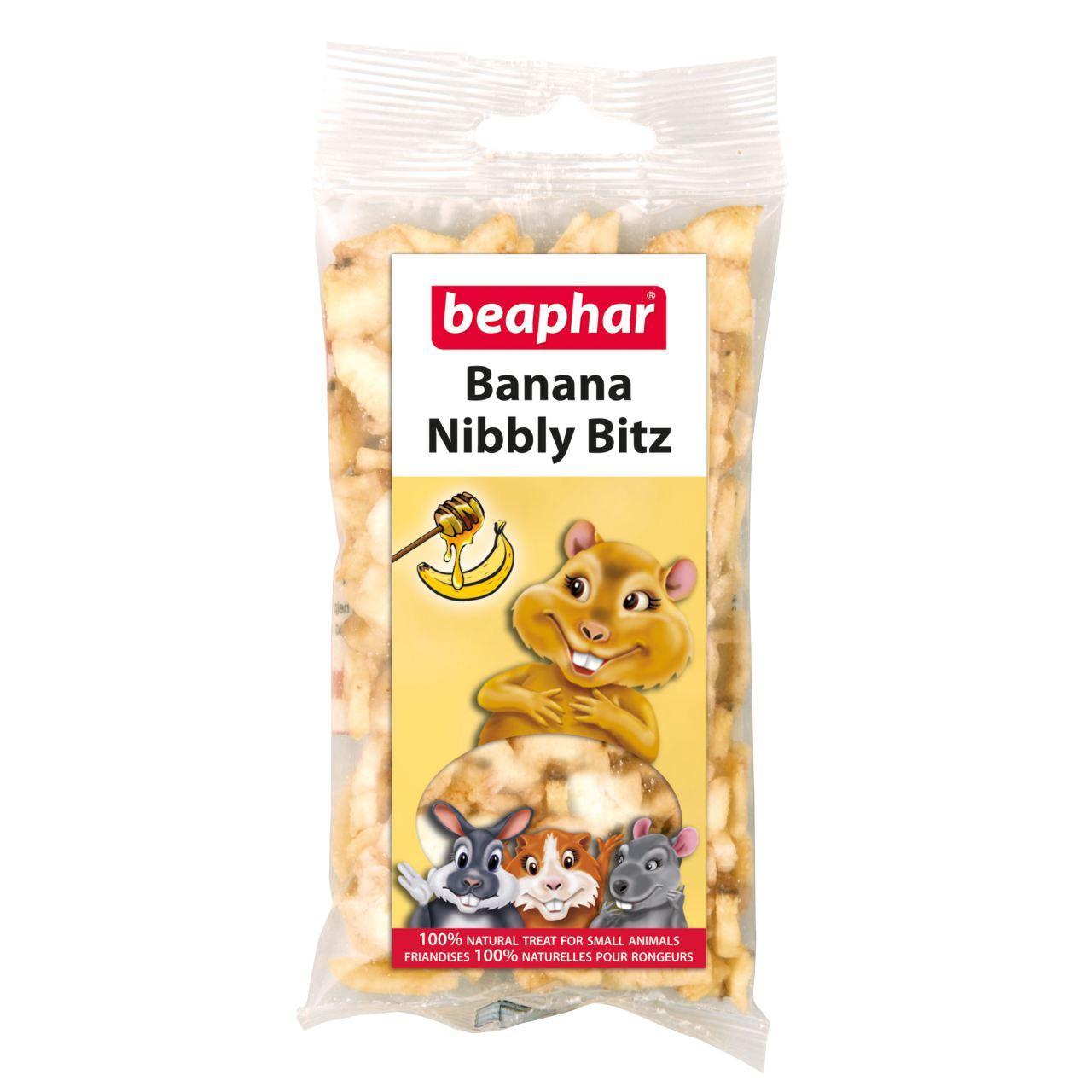 An image of Beaphar Banana Nibbly Bitz For Small Animals