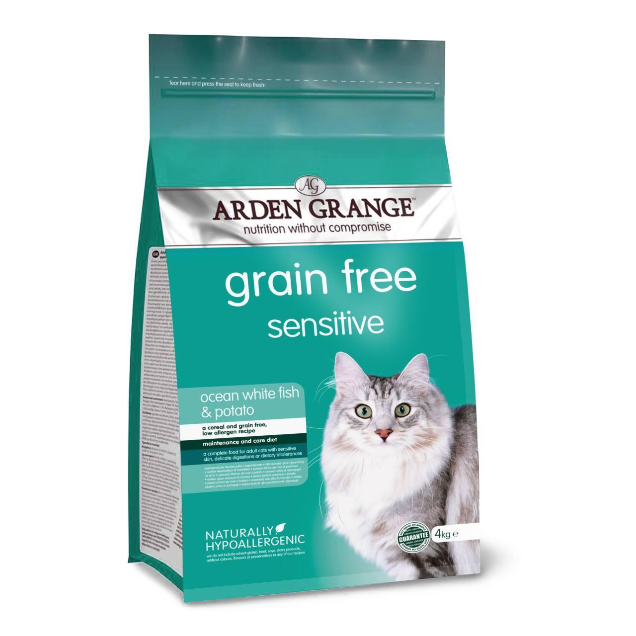 An image of Arden Grange Adult Sensitive Dry Cat Food