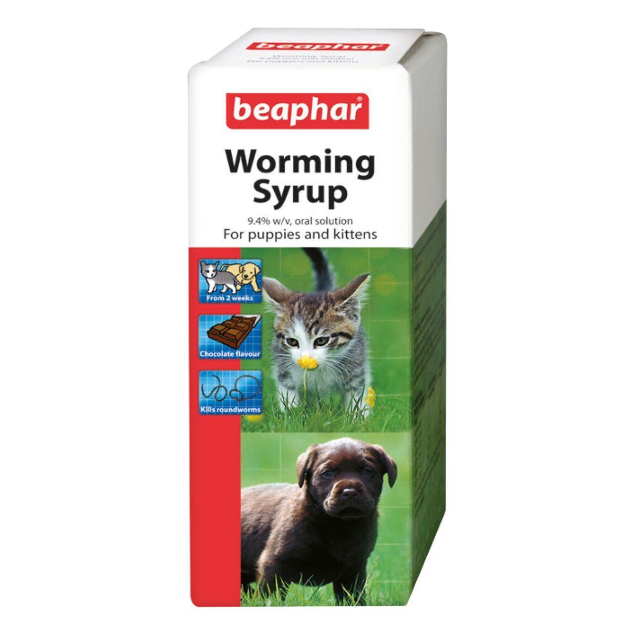 An image of Beaphar Worming Syrup For Puppies & Kittens