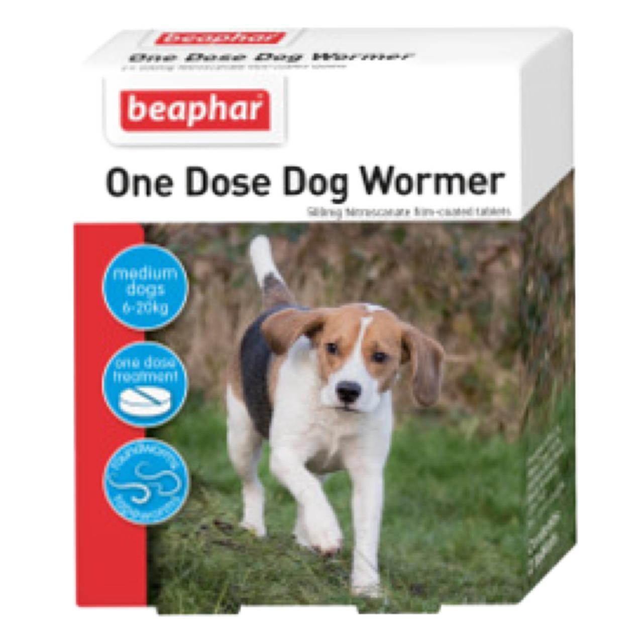 An image of Beaphar One Dose Wormer For Medium Dogs