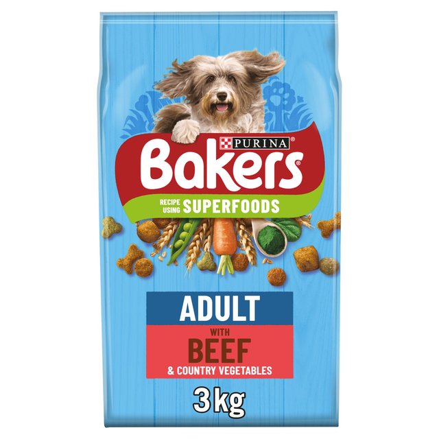 Bakers Adult Dog Food Beef & Vegetable, 3kg