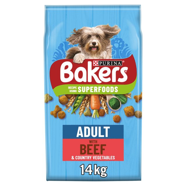 Bakers Adult Dog Food Beef & Vegetable, 14kg