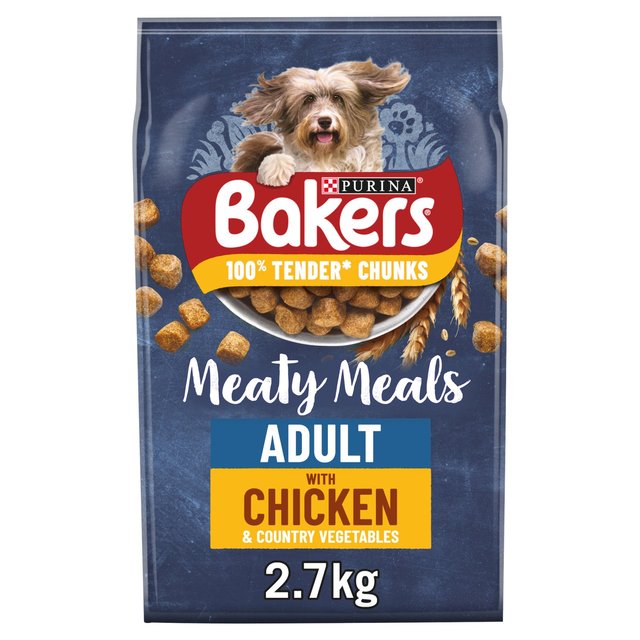 Bakers Meaty Meals Adult Dog Food Chicken, 2.7kg