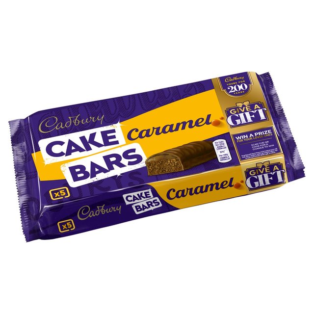 Cadbury Caramel Cake Bars, 5 Per Pack