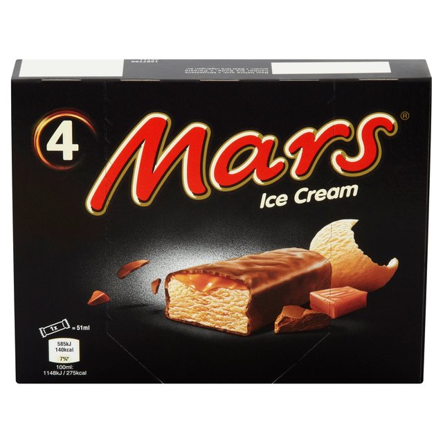 Mars Ice Cream Bars, 4 x 51ml