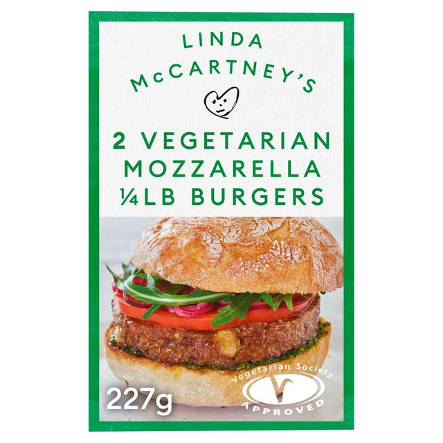 Linda McCartney 2 Mozzarella Burgers Frozen, 227g