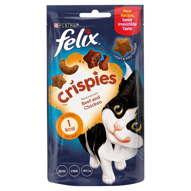Felix Crispies Cat Treats Beef and Chicken, 45g