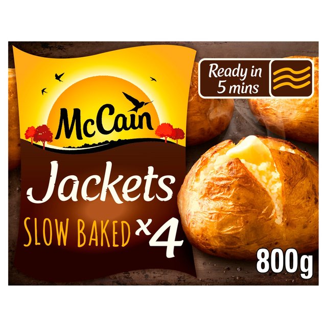 McCain 4 Ready Baked Jackets Frozen, 800g