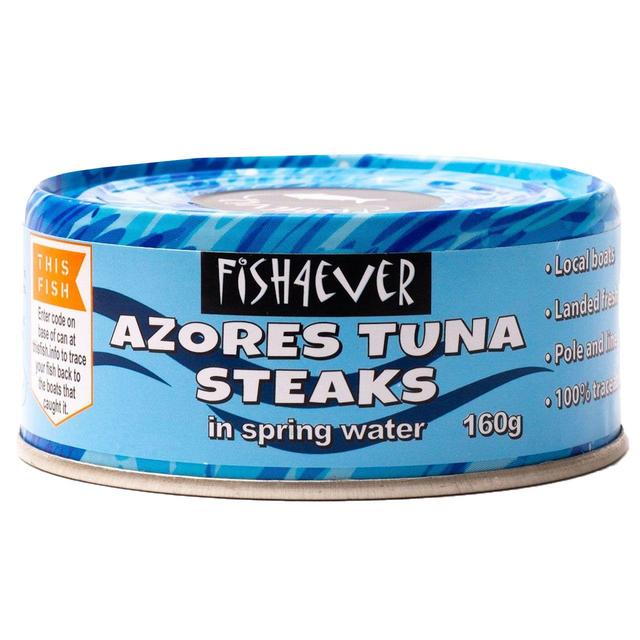 Fish 4 Ever Azores Skipjack Tuna Steaks in Spring Water, 160g