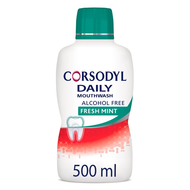 Corsodyl Daily Gum Mouthwash Antibacterial Alcohol-Free, 500ml