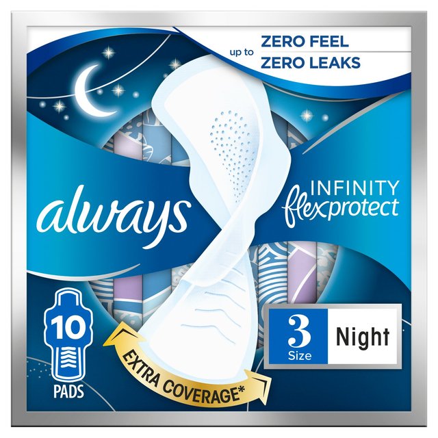 Always Sanitary Towels Infinity Night, Size 3, Wings