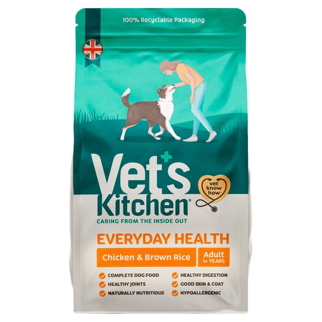 Vet’s Kitchen Everyday Health Adult Dry Dog Food Chicken & Brown Rice, 3kg