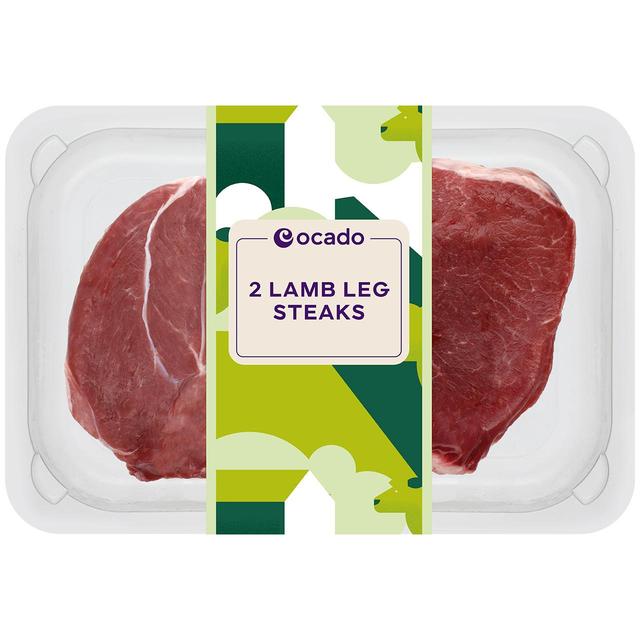 Ocado 2 Lamb Leg Steaks, 300g