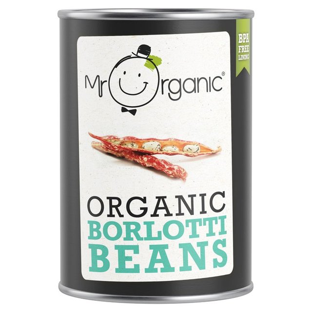 Mr Organic Organic Borlotti Beans, 400g
