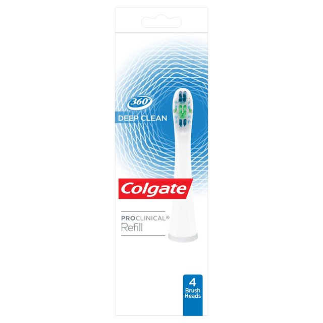 Colgate ProClinical 360 Deep Clean Electric Toothbrush Refill Heads, 4 Per Pack