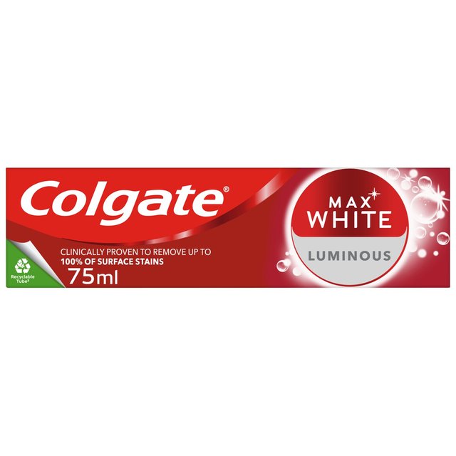 Colgate Max White Luminous Whitening Toothpaste, 75ml