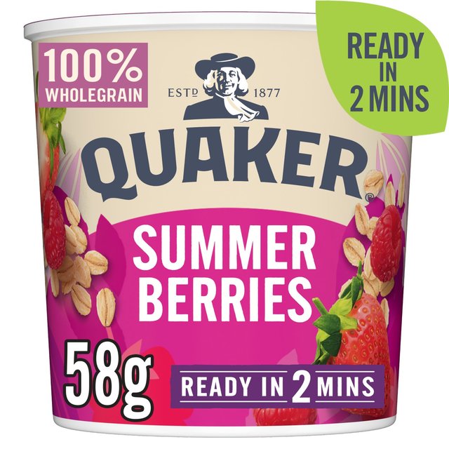 Quaker Oat So Simple Summer Berries Porridge Cereal Pot, 58g