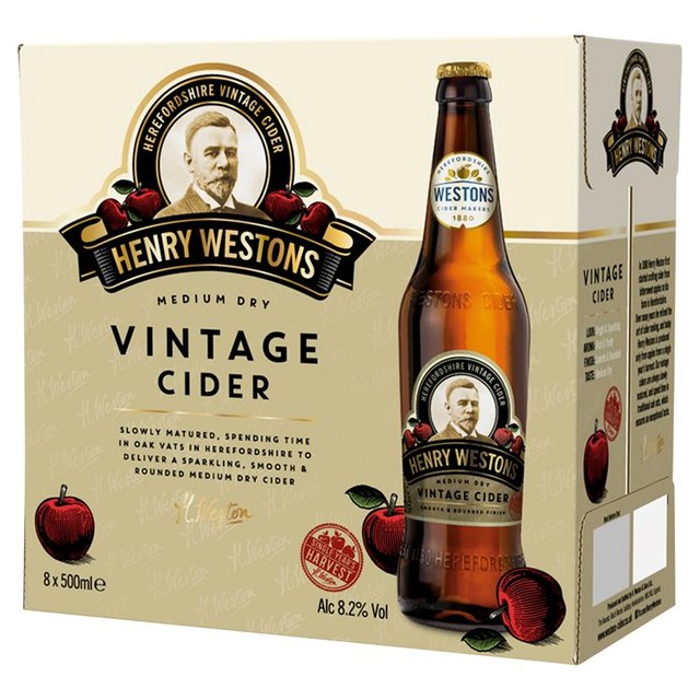 Henry Westons Vintage Cider, 8 x 500ml