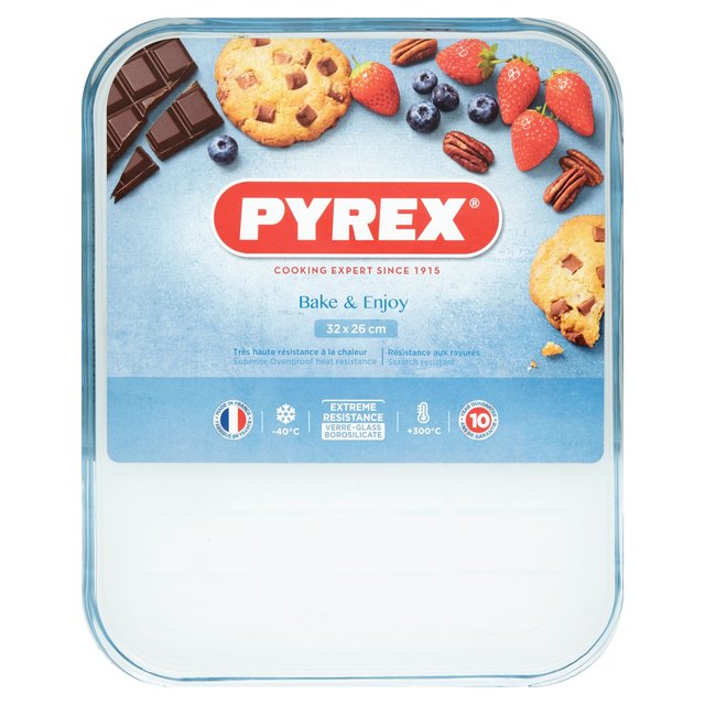 French Borosilicate PYREX 32cm x 26cm Baking Tray – IcedTeaPitcher.com