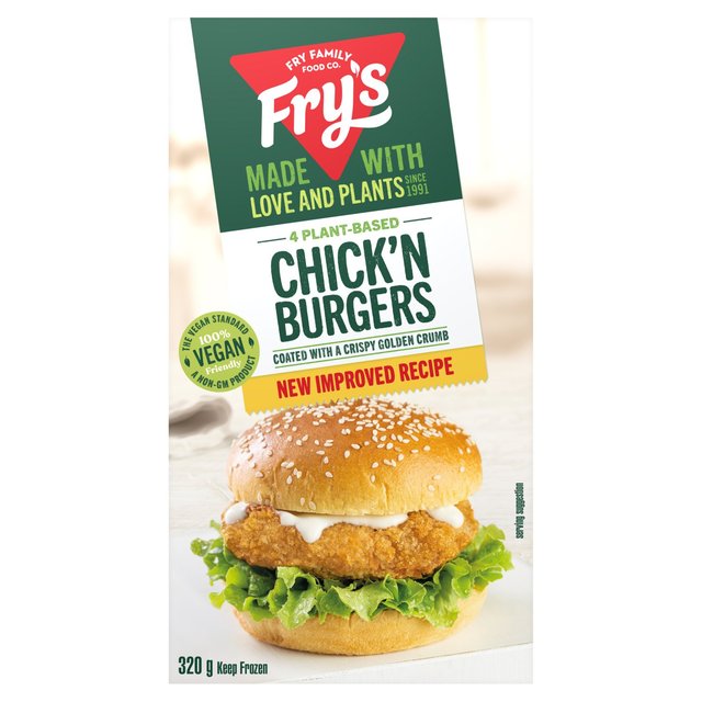 Fry’s Chicken-Style Burgers Frozen, 320g