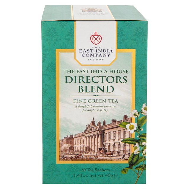 The East India Company Directors Green Tea Blend Sachets, 20 Per Pack