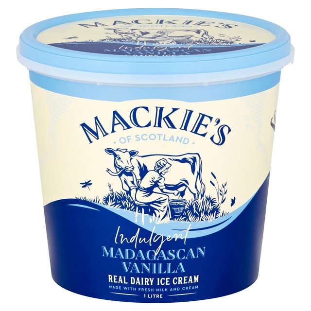 Mackie’s Indulgent Vanilla Dairy Ice Cream, 1L