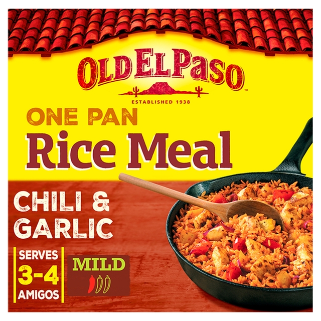 Old El Paso Mexican Chili & Garlic One Pan Rice Meal Kit, 355g
