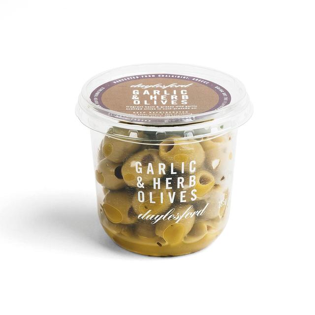 Daylesford Organic Garlic & Herb Olives, 185g