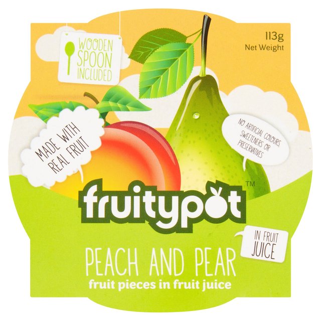 Fruity Pot Peach & Pear in Juice, 113g