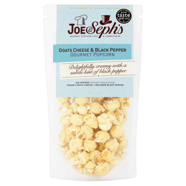 Joe & Seph’s Goats Cheese & Black Pepper Popcorn, 70g